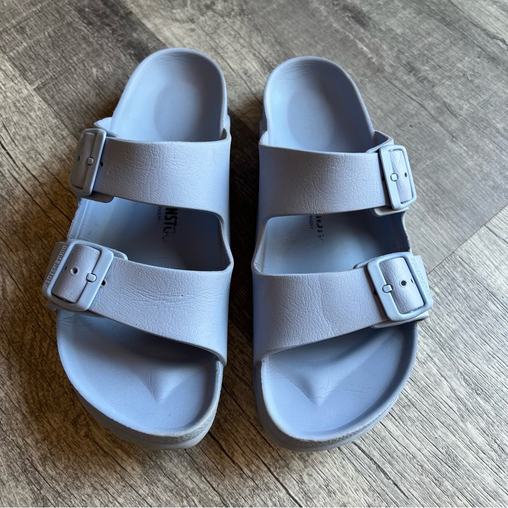 Birkenstock Arizona EVA Sky Blue Waterproof Sandals Size 10 Lightweight